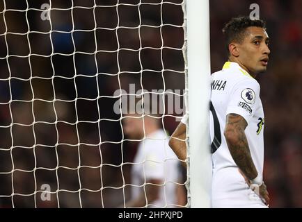 Liverpool, England, 23rd. Februar 2022. Raphinha von Leeds United beim Premier League-Spiel in Anfield, Liverpool. Bildnachweis sollte lauten: Darren Staples / Sportimage Stockfoto