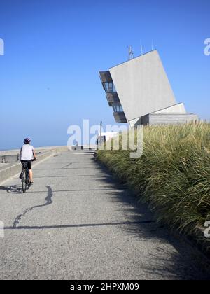 Rund um das Vereinigte Königreich - Rossall Point Observation Tower auf dem Coastal Path entlang von Blackpool nach Fleetwood Stockfoto