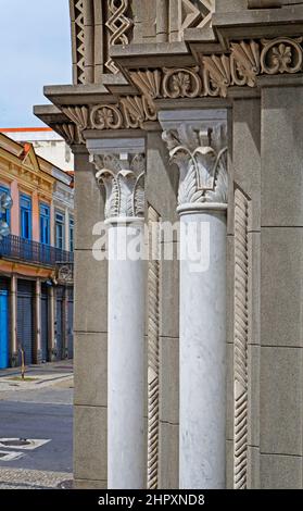 Kirche Säulen und Kapitelle, Rio Stockfoto