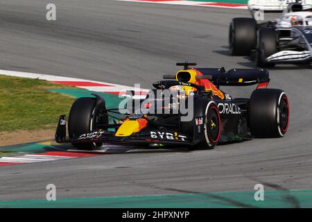 #01 Max Verstappen RedBull Racing Honda während der Wintertesttage, Barcelona 23-25. Februar 2022, Formel 1 Weltmeisterschaft 2022. Stockfoto