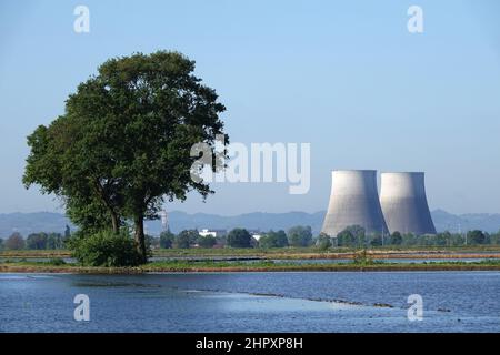 Italien, Piemont, Trino, stilles Kernkraftwerk Stockfoto