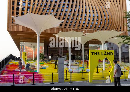 Pavillon des südwestdeutschen Bundesstaates Baden-Württemberg auf der Dubai EXPO 2020 in den Vereinigten Arabischen Emiraten. Stockfoto