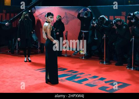 BFI IMAX, LONDON, GROSSBRITANNIEN. 23rd. Februar 2022. Zoë Kravitz nimmt an der Special Screening von „The Batman“ Teil. Bild nach Kredit: Julie Edwards/Alamy Live News Stockfoto