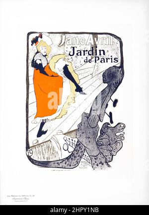Henri de Toulouse Lautrec - Jane Avril, Jardin de Paris, Les maitres de l'affiche, Teller 110 - 1897 Stockfoto