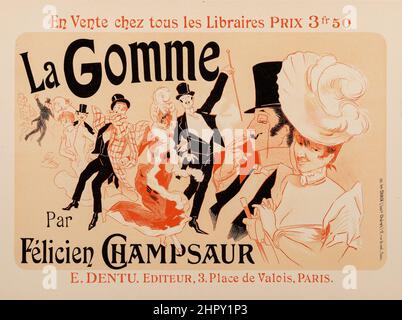 Maîtres de l'affiche, Platte 225 - La Gomme, Félicien Champsaur Jules CHERET (Chéret) 1900 Stockfoto