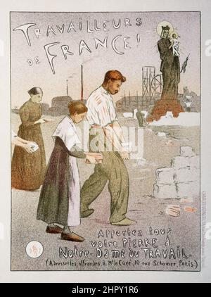 Etienne Moreau-Nelaton (1859-1927) Travailleurs de France! (Von Les Maitres de L'Affiche), Platte 198. 1895. Stockfoto