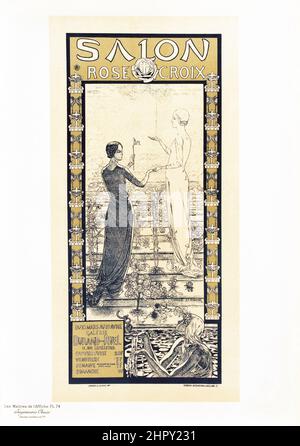 Maitres de l'affiche Band 2 - Teller 74 - Carlos Schwabe - Salon Rose Croix. 1897. Stockfoto