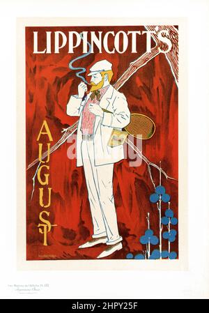 Maitres de l'affiche Band 3 - Platte 132 - William Carqueville - Lippincott's. August. 1898. Stockfoto