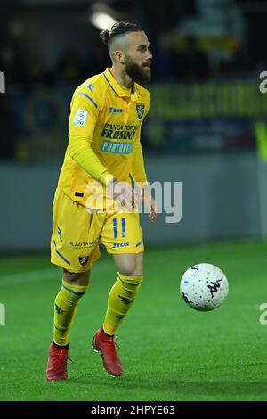 Frosinone, Italien. 23rd. Februar 2022. Francesco Zampano von Frosinone während des Fußballspiels der Serie B im Stadio Benito Stirpe, Frosinone gegen Reggina am 23. Februar 2022 in Frosinone, Italien. (Foto: AllShotLive/Sipa USA) Quelle: SIPA USA/Alamy Live News Stockfoto