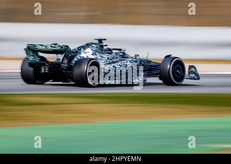 24 ZHOU Guanyu (Chi), Alfa Romeo F1 Team ORLEN C42, Aktion während der Vorsaison-Rennbahn vor der FIA Formel-1-Weltmeisterschaft 2022, auf dem Circuit de Barcelona-Catalunya, vom 23. Bis 25. Februar 2022 in Montmelo, bei Barcelona, Spanien - Foto Xavi Bonilla / DPPI Stockfoto