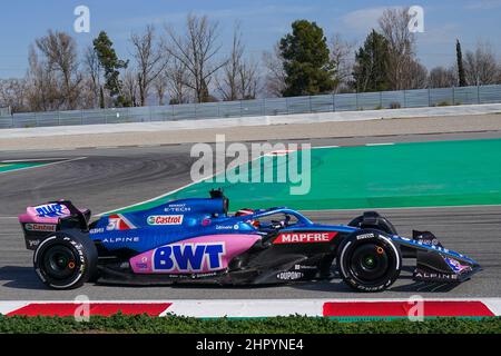 Montmelo, Spanien am 24. Februar 2022, Circuit de Barcelona-Catalunya, Montmelo, Spanien am 24. Februar 2022 Esteban Ocon 31 (FRA), Alpine A522 während der FORMEL 1 VORSAISON TRACK SESSION ELEANOR HOAD Stockfoto