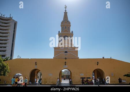 Torre del Reloj in Cartagena, Kolumbien Stockfoto