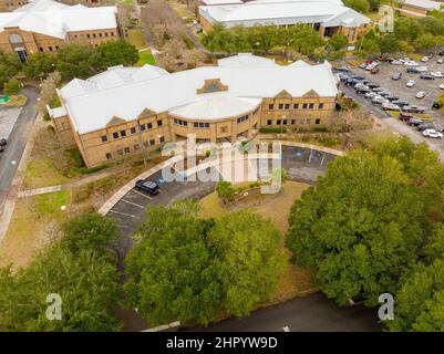 Tallahassee, FL, USA - 18. Februar 2022: Luftaufnahme Tallahassee Community College Stockfoto