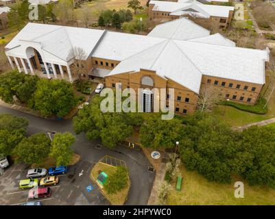 Tallahassee, FL, USA - 18. Februar 2022: Luftaufnahme Tallahassee Community College Stockfoto