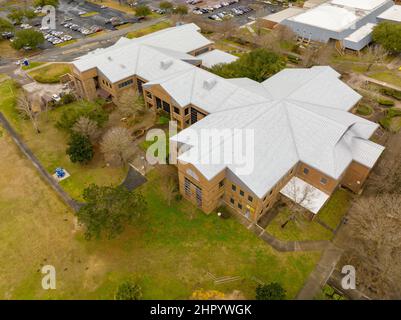 Tallahassee, FL, USA - 18. Februar 2022: Luftaufnahme Tallahassee Community College Stockfoto