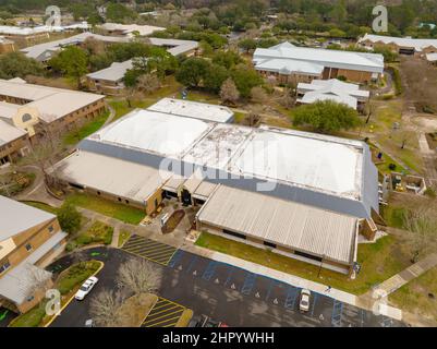 Tallahassee, FL, USA - 18. Februar 2022: Luftaufnahme Tallahassee Community College Stockfoto