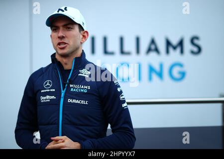 Barcelona, Spanien. 24th. Februar 2022. Nichola Latifi (CAN) - Williams FW44 während der Pre-Season Test Session vor der 2022 FIA Formel 1 Weltmeisterschaft, Formel 1 Meisterschaft in Barcelona, Spanien, Februar 24 2022 Quelle: Independent Photo Agency/Alamy Live News Stockfoto