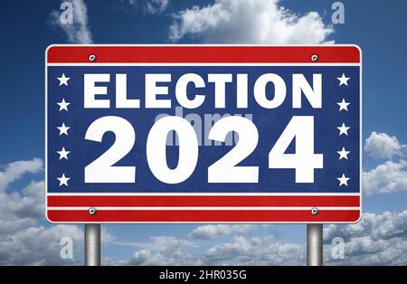 Präsidentschaftswahlen in den Vereinigten Staaten im Jahr 2024 Stockfoto