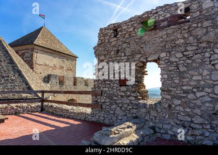 Detail der Burg Sumeg in Ungarn Stockfoto