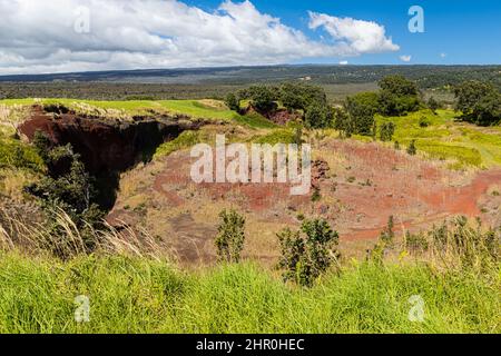 The Pu'U o Lokauna Cinder Cone , Hawaii Volcanoes National Park Kahuku Unit, Hawaii Island, Hawaii, USA Stockfoto