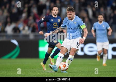 Roma, Italien. 24th. Februar 2022. Ciro unbeweglich von SS Lazio während des Europa League Knock-Out Play-off zweite Etappe Fußballspiel zwischen SS Lazio und FC Porto im Olimpico Stadion in Rom (Italien), 24th. Februar 2021. Foto Antonietta Baldassarre/Insidefoto Kredit: Insidefoto srl/Alamy Live News Stockfoto