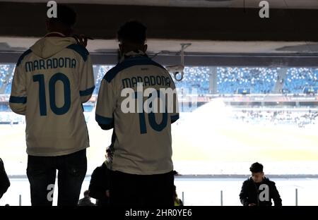 Neapel, Kampanien, Italien. 24th. Februar 2022. Während des Europa League Football Spiels SSC Napoli gegen FC Barcelona am 24. Februar 2022 im Diego Armando Maradona Stadion in Neapel.in Bild: (Bild: © Fabio Sasso/ZUMA Press Wire) Stockfoto