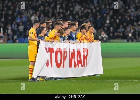 Neapel, Italien. 24th. Februar 2022. Napoli vs Barcelona on February 24, 2022 Quelle: Independent Photo Agency/Alamy Live News Stockfoto