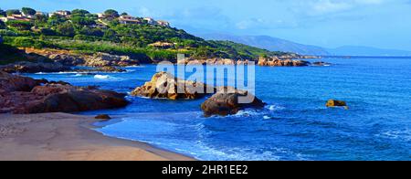 Bucht in der Nähe von Punta san Guiseppe, Frankreich, Korsika, Sagone Stockfoto