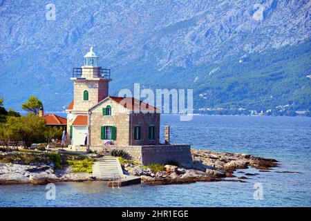 Leuchthaus von Sucuraj im Osten der Insel Hvar, Kroatien, Dalmatien, Hvar Stockfoto