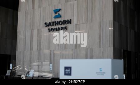 In Der Sathorn Square Lobby Chong Nonsi North Sathon Road, Silom, Bang Rak, Bangkok Thailand Stockfoto