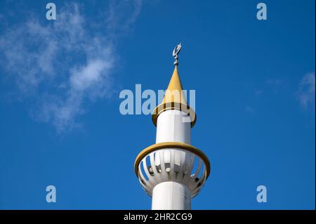 Minarett Der Mevlana Camii Mosq In Hilversum, Niederlande 23-2022 Stockfoto