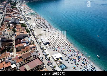 Italien, Kalabrien, Reggio Calabria, Scilla, der Strand Stockfoto