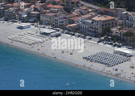 Italien, Kalabrien, Reggio Calabria, Scilla, der Strand Stockfoto