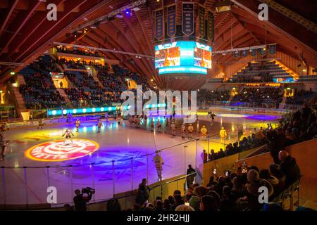 Impressionen von der Vaillant Arena beim Heimspiel des HC Davos gegen Servette Genf Stockfoto