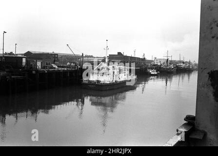 SCHOSS 178 River Tees Spezialfeuerboot auf dem Fluss um 1980 Stockfoto