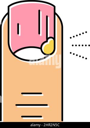 Mykose Hautkrankheit Farbe Symbol Vektor Illustration Stock Vektor