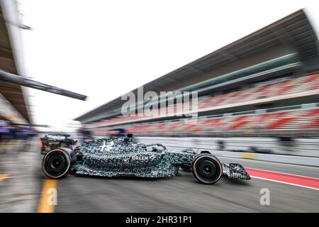 24 ZHOU Guanyu (Chi), Alfa Romeo F1 Team ORLEN C42, Action während der Vorsaison-Rennserie vor der FIA Formel-1-Weltmeisterschaft 2022, auf dem Circuit de Barcelona-Catalunya, vom 23. Bis 25. Februar 2022 in Montmelo, bei Barcelona, Spanien - Foto Florent Gooden / DPPI Stockfoto