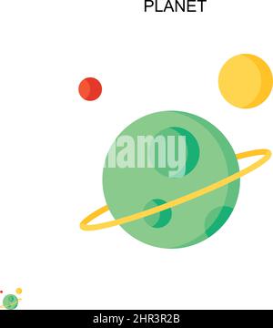 Einfaches Vektorsymbol „Planet“. Illustration Symbol Design-Vorlage für Web mobile UI-Element. Stock Vektor