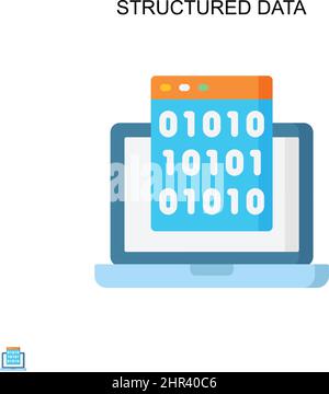 Einfaches Vektorsymbol für strukturierte Daten. Illustration Symbol Design-Vorlage für Web mobile UI-Element. Stock Vektor
