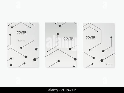 Vector Connection und soziales Netzwerk. Hexagons-Technologiemuster Stock Vektor