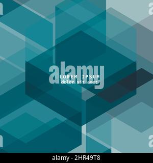 Abstrakter blauer Hintergrund mit Sechsecken. Vektordesign Stock Vektor