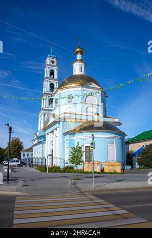 KASHIRA, RUSSLAND - 18. SEPTEMBER 2021: Kirche der Einführung in den Tempel der Allerheiligsten Gottesmutter, Kashira, Region Moskau, Russland Stockfoto