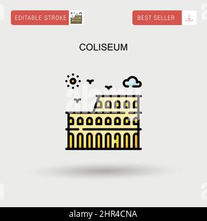 Einfaches Vektorsymbol „Coliseum“. Stock Vektor