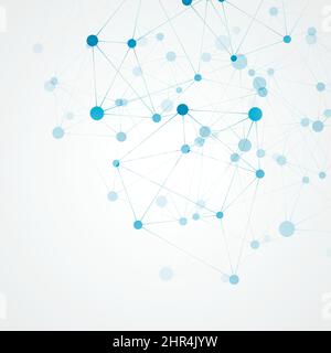 Wissenschaftsmolekül und Verbindungsstruktur. Abstrakter Hintergrund Stock Vektor