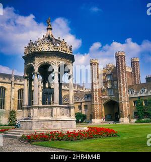 The Great Court, Trinity College, Cambridge, England. Stockfoto