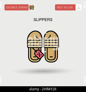 Slipper einfaches Vektor-Symbol. Stock Vektor