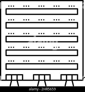 Wohnung Haus Linie Symbol Vektor Illustration Stock Vektor