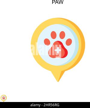 Einfaches Vektor-Symbol für Paw. Illustration Symbol Design-Vorlage für Web mobile UI-Element. Stock Vektor