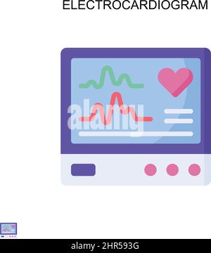 Einfaches Vektorsymbol für Elektrokardiogramm. Illustration Symbol Design-Vorlage für Web mobile UI-Element. Stock Vektor