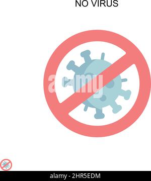 Kein Virus einfaches Vektorsymbol. Illustration Symbol Design-Vorlage für Web mobile UI-Element. Stock Vektor